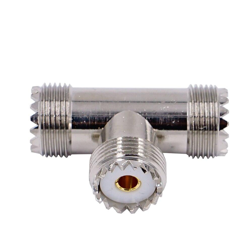 Спліттер антенний 3X UHF Female (мама, SO-239), розгалужувач на 2 антени, трійник перехідник адаптер