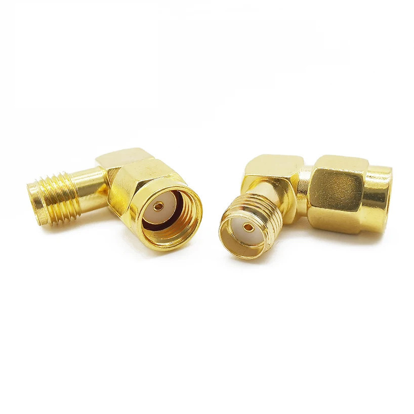 Кутовий 90° антенний перехідник RP-SMA Male - SMA Female, адаптер для подовжувача FPV антени роутера, модему