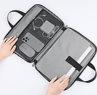 Сумка чохол для ноутбука 17.3" 180° Brinch BW-013 сумка під ноутбук 17 дюймів сіра, фото 2
