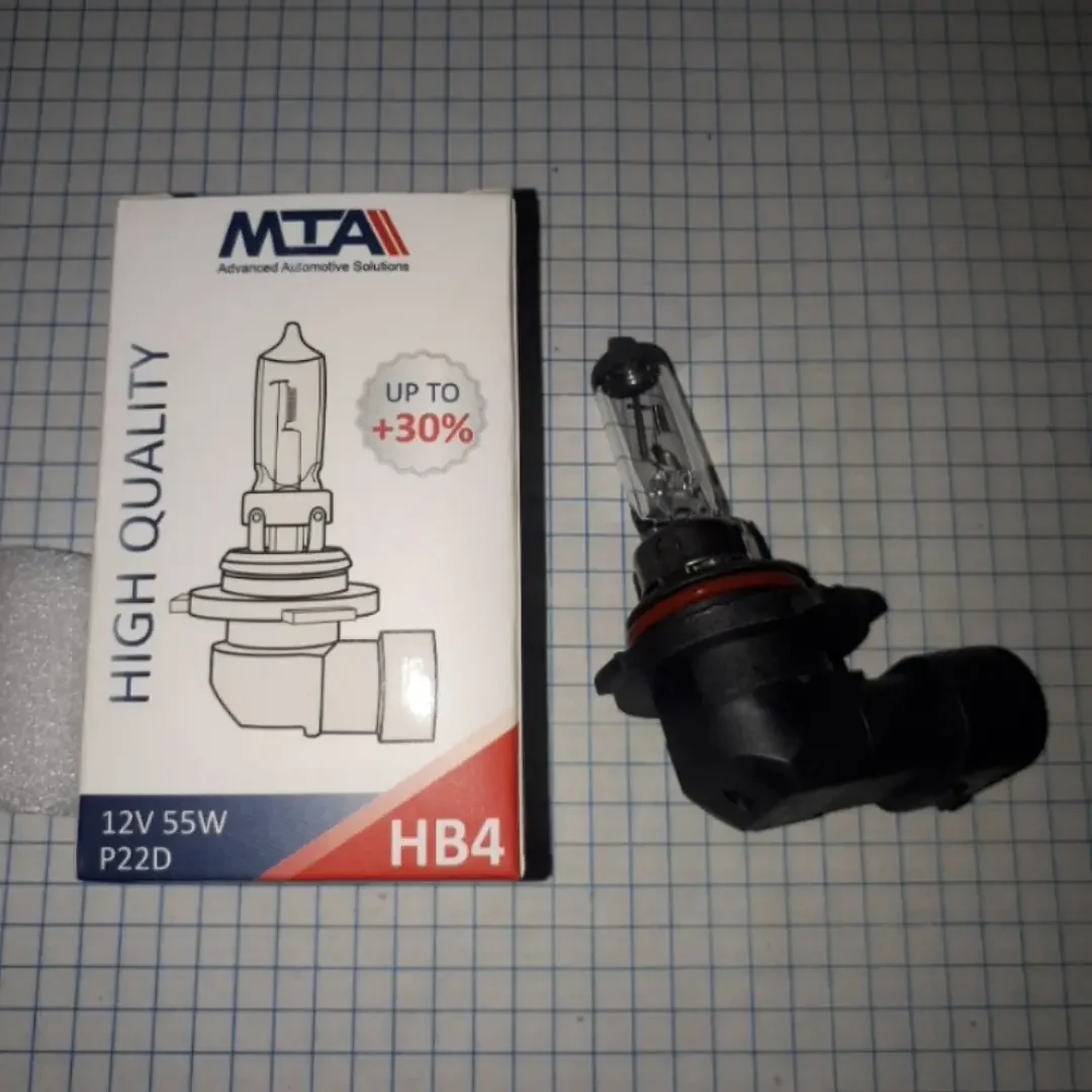 Лампа автомобільна HB4 12V 55W P22D ближня дальня протитуманна MTA