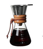 Кемекс заварник для кави CHEMEX 600 мл з багаторазовим металевим фільтром для альтернативного заварювання CX-600, фото 10