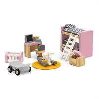 Оригінал! Игровой набор Viga Toys Деревянная мебель для кукол PolarB Детская комната (44036) | T2TV.com.ua