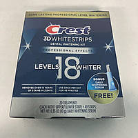 Отбеливающие полоски для зубов Crest 3D Whitestrips Professional Effects Levels 18 Whiter 40шт (20пар) + BONUS