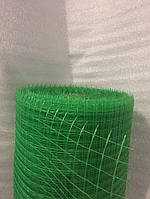 Сітка пластикова пташка 1х50м комірка 12х14мм зелена садова сітка для пташиних вольєрів газонів від кротів