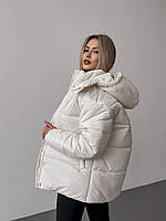 Зимняя теплая женская Куртка пуховик Ткань плащевка Канада , утеплитель силикон 250 Размер СМ, ЛХЛ