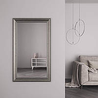 Зеркало на комод настенное 156х56 Серебро Black Mirror для дома в гостиную