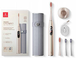 Розумна зубна електрощітка Oclean X Pro Digital Set Electric Toothbrush Champagne Gold (6970810552577)  Dshop