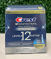 Отбеливающие полоски для зубов Crest 3D Whitestrips Professional Bright Levels 12 Whiter 36шт (18пар) + BONUS