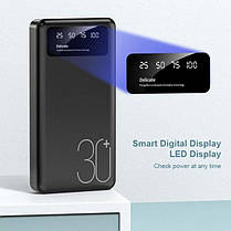 Power Bank 30000 мАг 5V2A, Зарядний пристрій для швидкої зарядки, Портативний зовнішній акумулятор, фото 5
