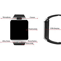 Розумний годинник DZ09 Bluetooth Smart Phone Watch, Ексклюзивний наручний смарт-годинник, фото 6