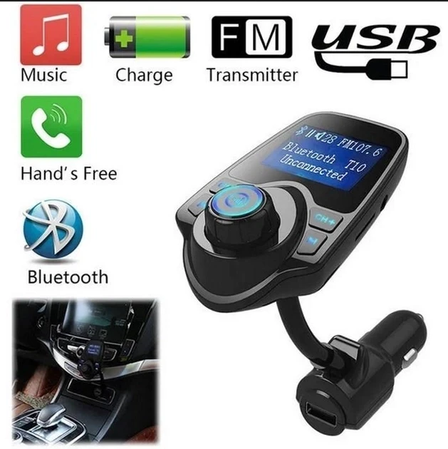Трансмітер FM MOD. T10 + BT, Модулятор для Автомобіля