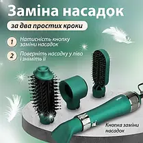 Фен Гребінець для Сушіння та Укладання Волосся VGR 493, Професійний Повітряний Стайлер 4в1, фото 5