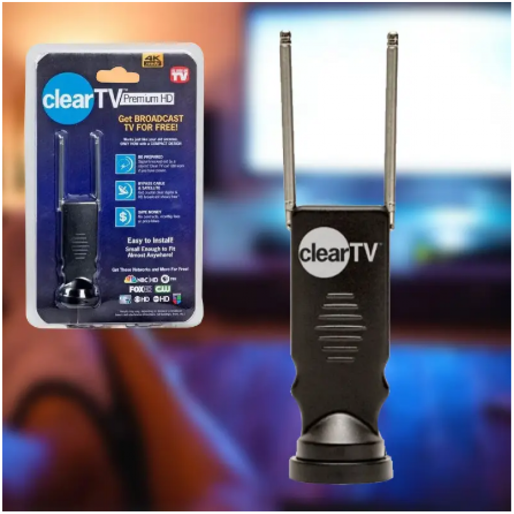 Цифрова Clear TV антена Premium 4K, Кімнатна антена для телевізора, Цифрова Clear TV антена Premium 4K