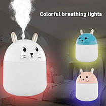 Зволожувач і нічник 2 в 1 Humidifiers Rabbit (Котик), Портативний зволожувач повітря, фото 3