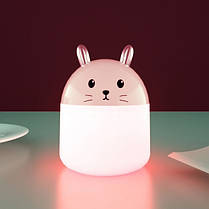 Зволожувач і нічник 2 в 1 Humidifiers Rabbit (Котик), Портативний зволожувач повітря, фото 4