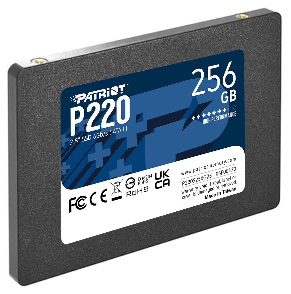 Накопичувач SSD 256GB Patriot P220 2.5" SATAIII TLC (P220S256G25) 2.5" DS