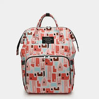 Сумка-рюкзак для мам TRAVELING SHAR мятный персик | Уличная сумка многофункциональная для мам и малышей