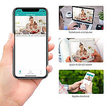 Вулична камера відеоспостереження N3 wifi ip 360/2mp (чорна), Вулична відеокамера, фото 6