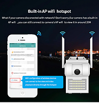 Вулична водонепроникна камера D6 IP Wi-Fi, Вулична IP камера відеоспостереження з підсвічуванням, фото 6