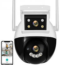 Вулична водонепроникна WIFI камера нічного бачення PTZ 8MP IP66, ICSEE, Вулична відеокамера, фото 3
