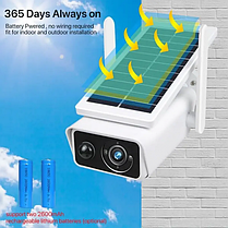 Вулична бездротова Solar WiFi камера на сонячній батареї, Автономна камера з сонячною панеллю, фото 4