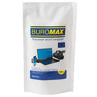 Серветки вологі для чищення екранів, моніторів та оптики Buromax 100 шт. (BM.0800-01)