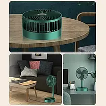 Міні вентилятор Telescopic Folding Fan з USB (білий, зелений, чорний), Портативний настільний вентилятор, фото 6