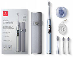 Розумна зубна електрощітка Oclean X Pro Digital Set Electric Toothbrush Glamour Silver (6970810552584)  Dshop