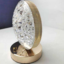 Настільна лампа з кристалами і діамантами Creatice Table Lamp 19, Кругла лампа сенсорним перемикачем, фото 4