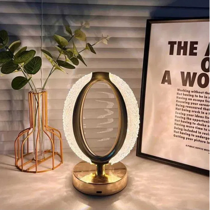 Настільна лампа з кристалами і діамантами Creatice Table Lamp 16, Кругла лампа сенсорним перемикачем, фото 1