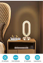 Настільна лампа з кристалами і діамантами Creatice Table Lamp 14, Кругла лампа сенсорним перемикачем, фото 3