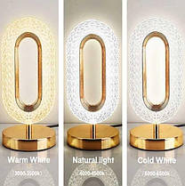 Настільна лампа з кристалами і діамантами Creatice Table Lamp 14, Кругла лампа сенсорним перемикачем, фото 4