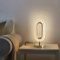 Настільна лампа з кристалами і діамантами Creatice Table Lamp 14, Кругла лампа сенсорним перемикачем, фото 5