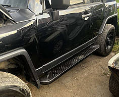 Бокові пороги Allmond Black 2 шт.  алюм для Toyota FJ Cruiser