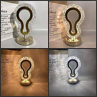 Настольная лампа с кристаллами и бриллиантами Creatice Table Lamp 15 | Круглая лампа сенсорным переключателем
