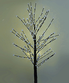 Світлодіодне дерево гірлянда 225LED, 150см, коричневий стовбур, Синій