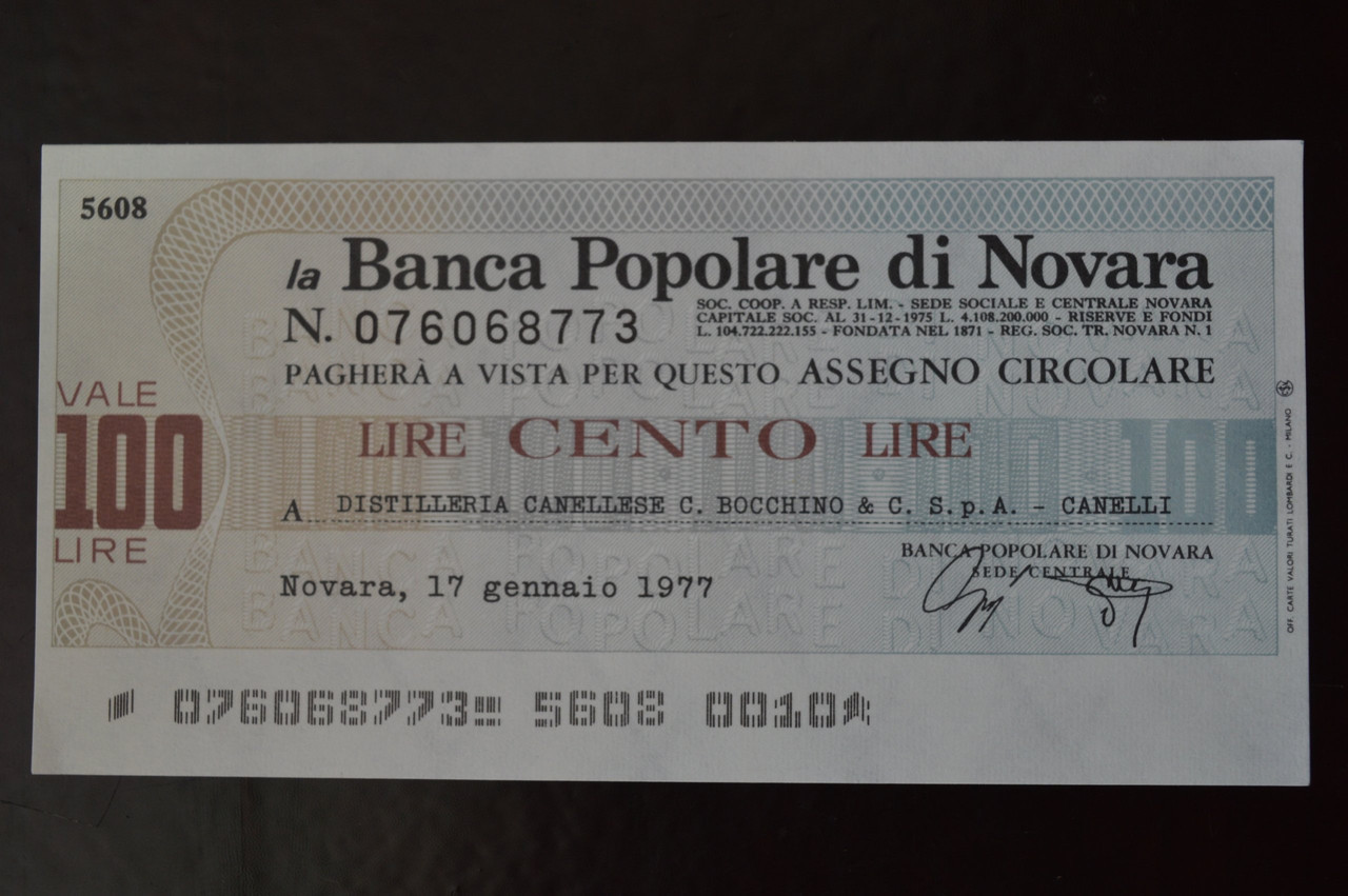 Чек. Італія 100 Лір 1977год (ЧК-1) ЛОТ 5