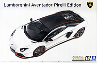 Збірна модель автомобіля AOSHIMA LAMBORGHINI AVENTADOR Pirelli Ed 2014 1:24