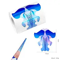 Форма для нарощування нігтів, Широка, Блакитні Крилі, 300 шт.