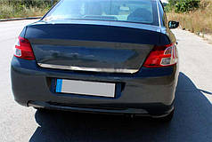 Накладки на кромка багажника нерж. OmsaLine - Італійська нержавійка для Peugeot 301