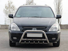 Кенгурятник WT004 нерж для Kia Carnival 2002-2013 рр