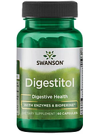 Пищеварительные ферменты и биоперин Digestitol Swanson, 60 капсул