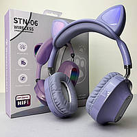 Бездротові навушники Cat Ear RGB STN06 (Бузковий)