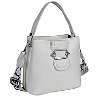 Женская стильная сумка кросс-боди , материал эко-кожа , три отделения, белая