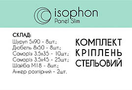 Стельовий комплект кріплень для панелей Isophon Panel Slim