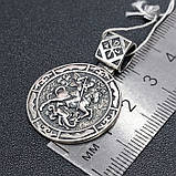 Підвіска - оберіг Святий Георгій зі срібла 925 проби, фото 5