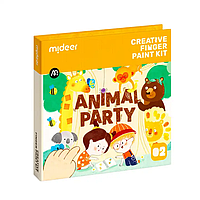Набор креативный для рисования пальцами Mideer Вечеринка животных 50 страниц ( MD 2236 )
