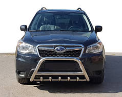 Кенгурятник WT003 нерж для Subaru Forester 2013-2018 рр