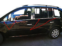 Зовнішня окантовка вікон 8 шт  нерж OmsaLine - Італійська нержавійка для Volkswagen Touran 2003-2010 рр