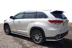 Задні куточки 2 шт.  нерж для Toyota Highlander 2014-2019 рр